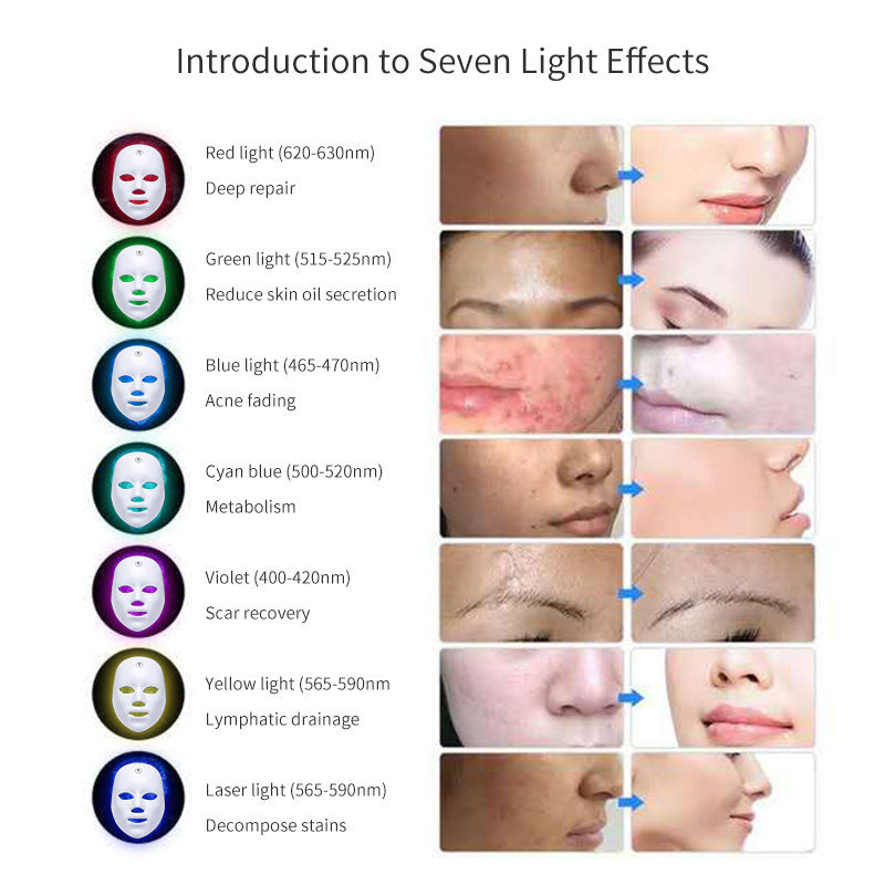 LED Face Mask – 7-Color Light Therapy for Glowing Skin